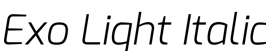 Exo Light Italic cкачати шрифт безкоштовно